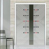 Eclisse 10mm Turbo Murano Design on Clear or Satin Glass Double Pocket Door