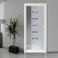 Eclisse 10mm Turbo Murano Design on Clear or Satin Glass Pocket Door