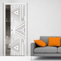 Eclisse 10mm Piramide Sandblasted Design on Clear or Satin Glass Pocket Door