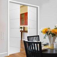 Elektra White Double Pocket Doors