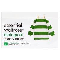 essential Waitrose biological tablets, 24 washes