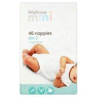 essential Waitrose nappies, size 2, mini, 3-6 kg