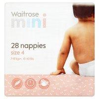 essential Waitrose nappies, size 4, maxi, 7-18 kg