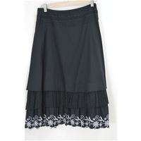 Esprit - size 10 - as new Black fine cotton - tiered skirt