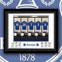 Everton Personalised Dressing Room Framed Print