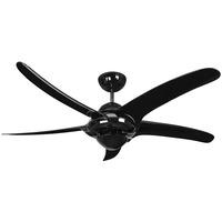 Fantasia Vento Hurricane 54" Ceiling Fan with White Acrylic Blade & Light - Black Chrome