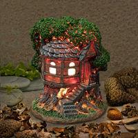 Fairy Dwelling 5 Inch Solar Treehouse with Round