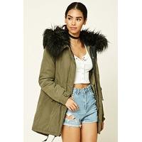 Faux Fur Hooded Parka