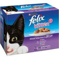 Felix Mixed Selection In Jelly Pouch Kitten Food