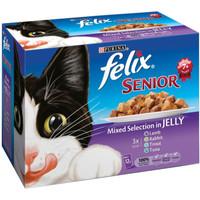 Felix Fish & Meat Selection In Jelly Pouch Senior Cat Food