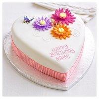 Fiona Cairns Gerbera Butterflies Sponge Cake