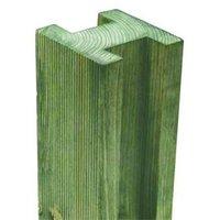 Forest Reeded and Slotted Post - 2.4m 2.4m x 8