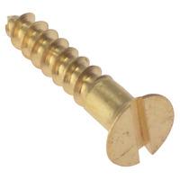 ForgeFix CSK11412BR Wood Screw Slotted CSK Solid Brass 1.1/4 x 12 ...