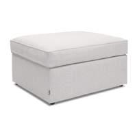 Footstool Fabric Bed with Airflow Fibre Mattress Mocha