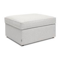 Footstool Fabric Bed with Airflow Fibre Mattress Cream