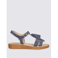 Footglove Suede Fringe Sandals with StainAway