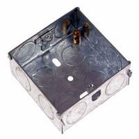 Galvanised boxes 1 Gang 16mm Metal Flush Box - E48004