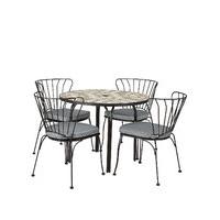 Geo Mosaic Table & 4 Chairs