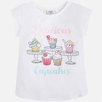 Girl short sleeve t-shirt cupcake design Mayoral