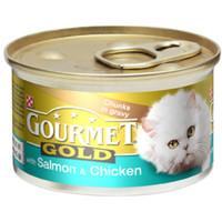 Gourmet Gold Salmon & Chicken In Gravy Cat Food 12 X 85g