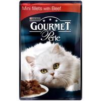 Gourmet Perle Mini Fillets With Beef Cat Food