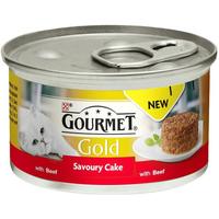 Gourmet Gold Savoury Cake Beef In Gravy Adult Cat Food