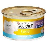 GOURMET Gold Senior Cat Pate Ocean Fish Wet Food Can