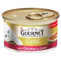 GOURMET Gold Adult Cat Chunks in Gravy Chicken & Liver Wet Food Can