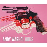 Gun, c.1981-82 (black, white, red on pink) by Andy Warhol