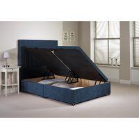 Harvard Divan Bed Frame Denim Blue Velvet Fabric Single 3ft