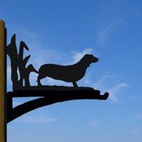 HANGING BASKET BRACKET in Dachshund Design - Small