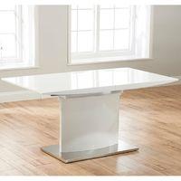 Hayden 160cm High Gloss Extending Dining Table