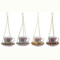 Hanging Teacup Feeder Hanging Teacup Feeder green