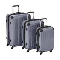 Hauptstadtkoffer 4-Wheel Hard Shell Trolley Set 3-Piece 55/63/75cm silver