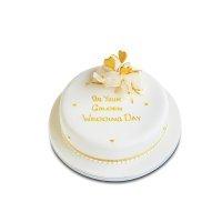 Hearts Celebration Cake - Vanilla Sponge - 20cm (Gold)