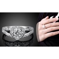 Heart Shape Zircon Ring - FREE P&P