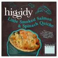 Higgidy little smoked salmon & spinach quiche