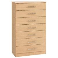 Hilton 7 Drawer Chest Oak