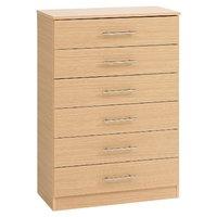 Hilton 6 Drawer Chest Walnut