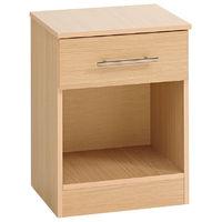 Hilton 1 Drawer Bedside Oak