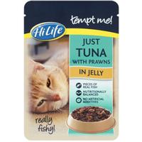 Hilife Tempt Me! Pouch Just Tuna & Prawns In Jelly Adult Cat Food