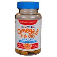 Holland & Barrett Healthy Kids Omega 3 Fish Oils with A,D,E & C Juicy Orange Flavour 60 Chewy Capsules - 60 Capsules, Orange