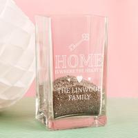 Home is Where the Heart is Customised Glass Vase