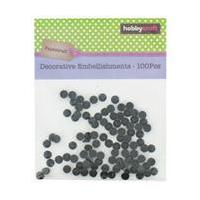 Hobbycraft Decorative Embellishment Circles 100Pcs 4 mm Black