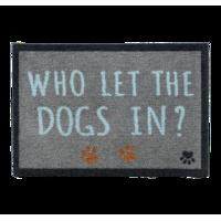 Howler & Scratch Let the Dogs In Pet Mat - Grey