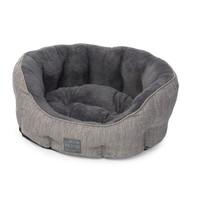 House Of Paws Grey Hessian Dog Bed