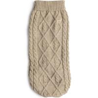 House Of Paws Cable Knit Dog Jumper Oatmeal