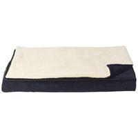 House Of Paws Memory Foam Mat With Topper Navy