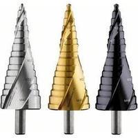 HSS Step drill bit 6 - 38.5 mm, 6 - 40.5 mm, M10 - M40 TiAIN Bosch 2608588071 Total length 125.5 mm Triangular shank 1