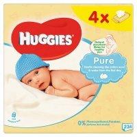 Huggies Pure Baby Wipes, Quad Pack 4x64's